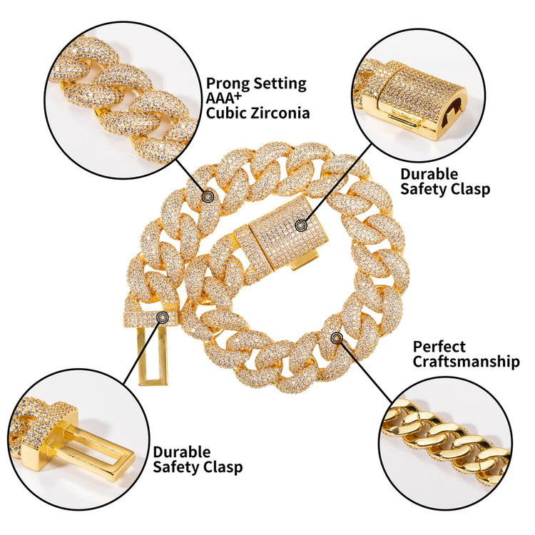 14mm Cuban Chains and Bracelets