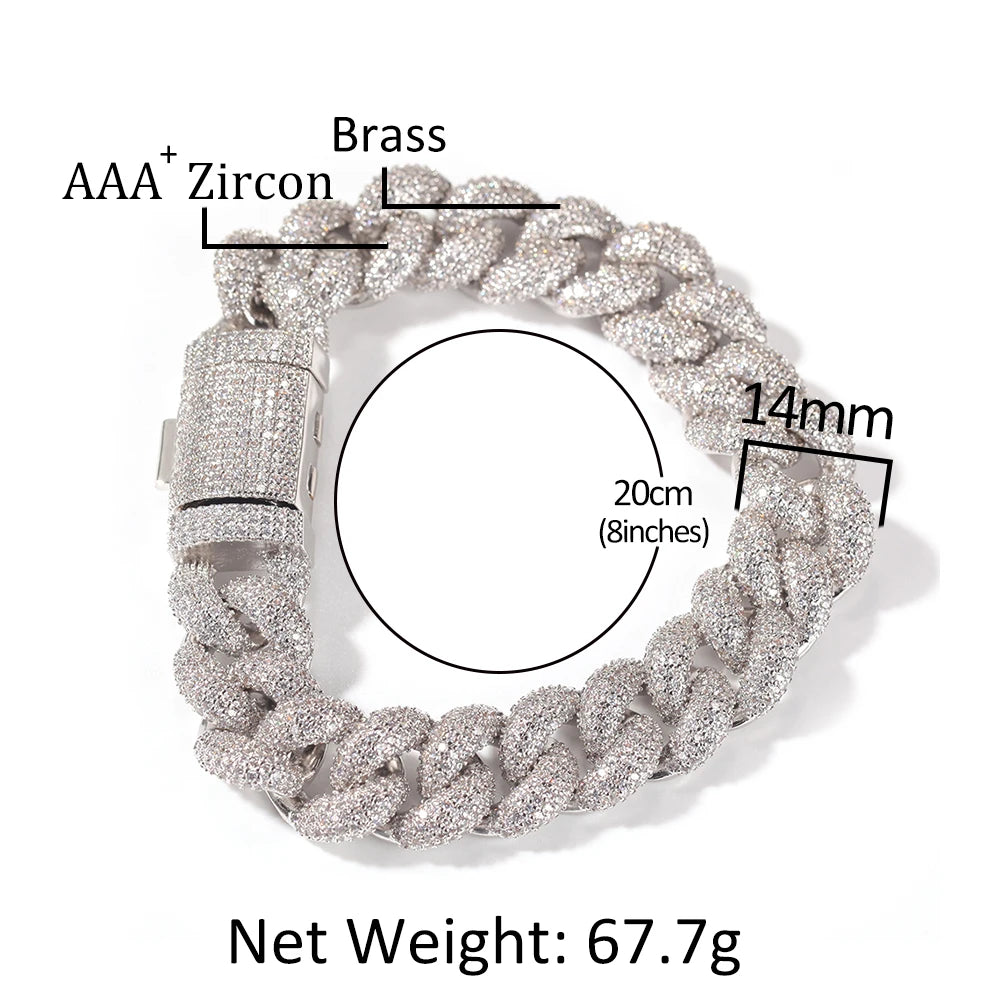 14mm Cuban Chains and Bracelets