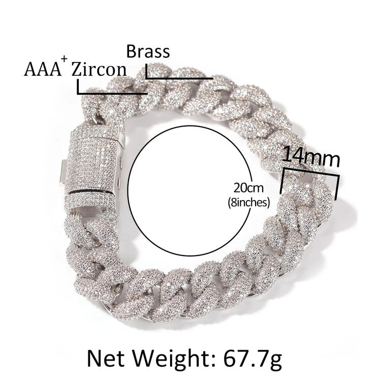 14mm Cuban Chains and Bracelets
