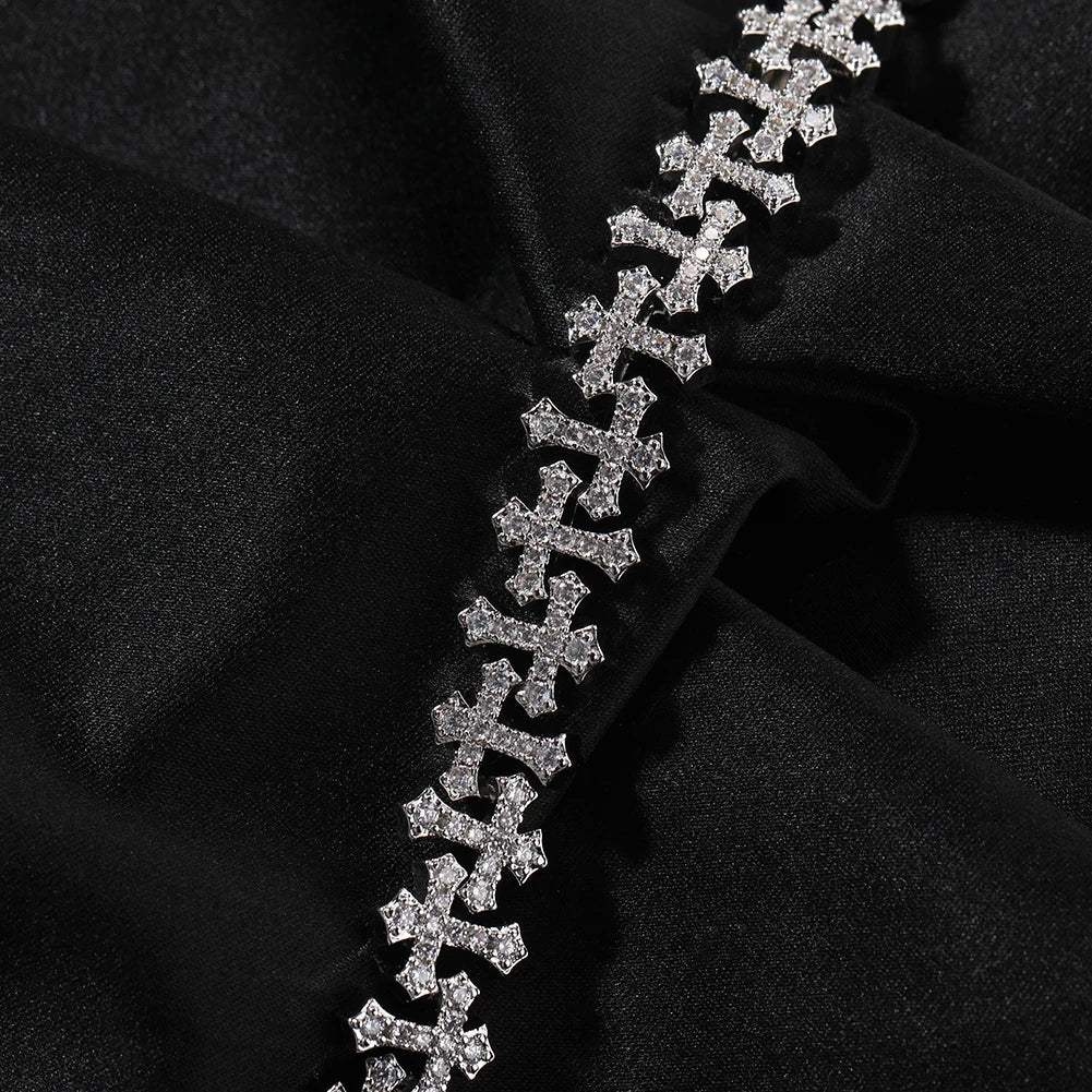 Iced Cross Chains and Bracelets