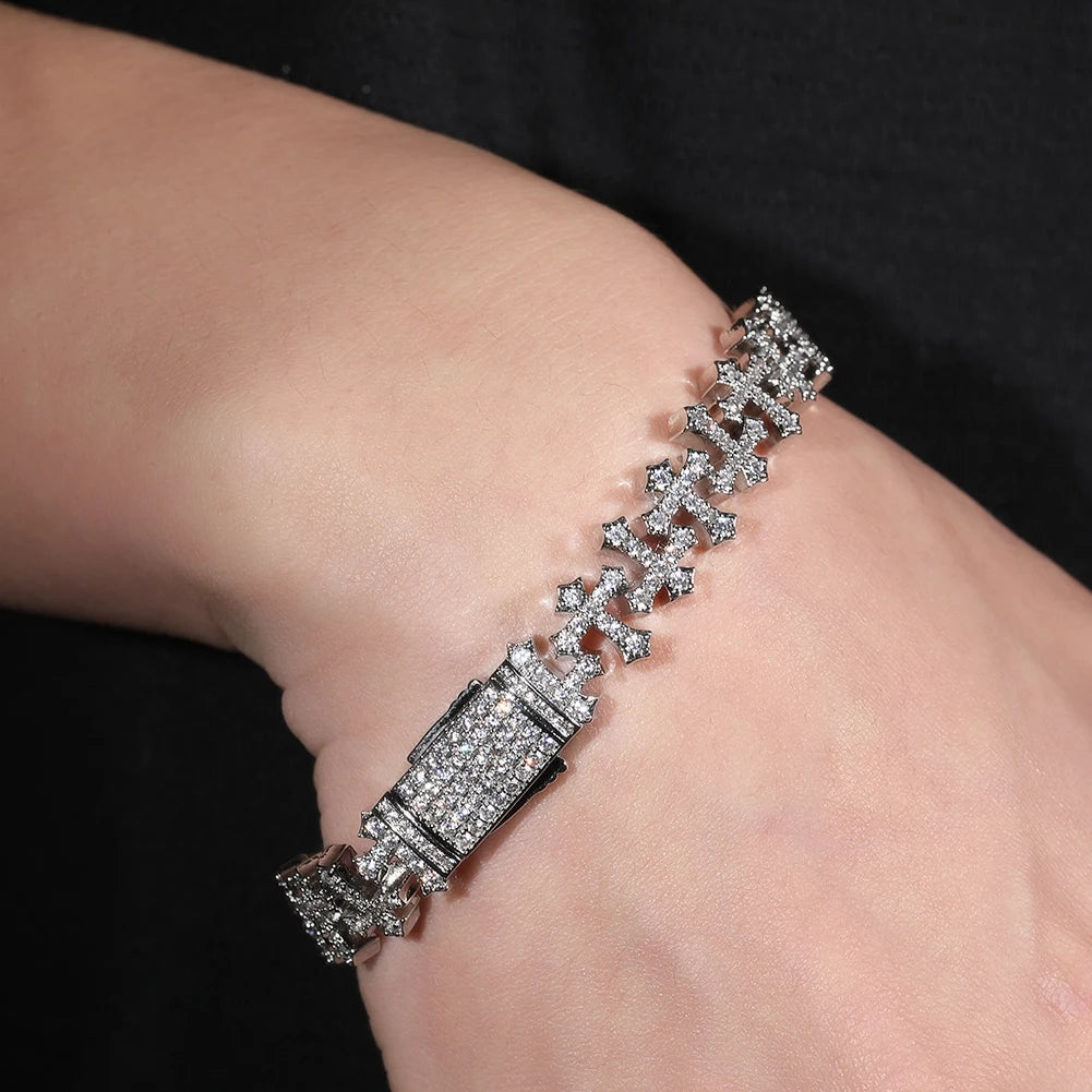 Iced Cross Chains and Bracelets