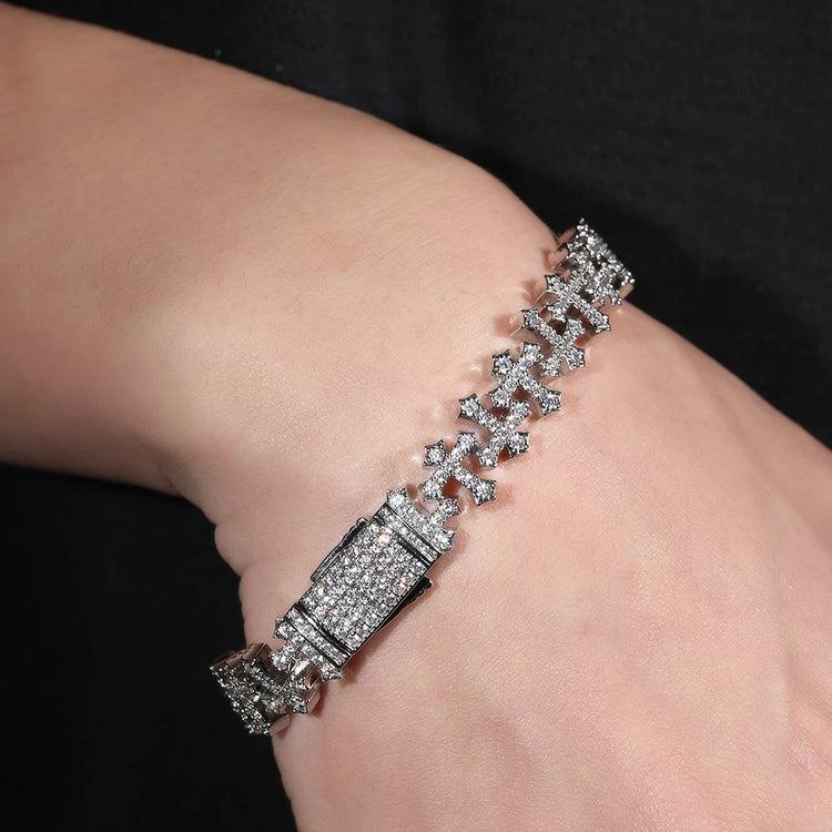 Iced Cross Chains and Bracelets