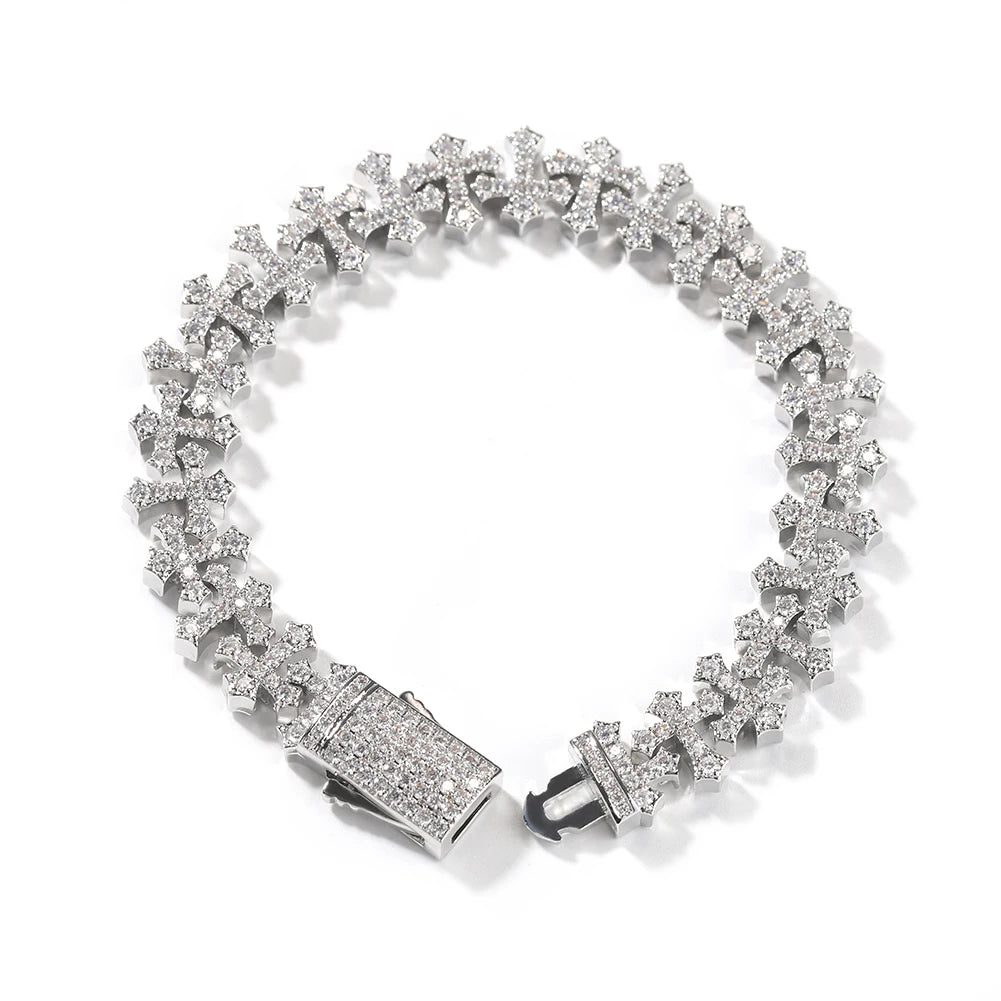 Iced Cross Chains and Bracelets