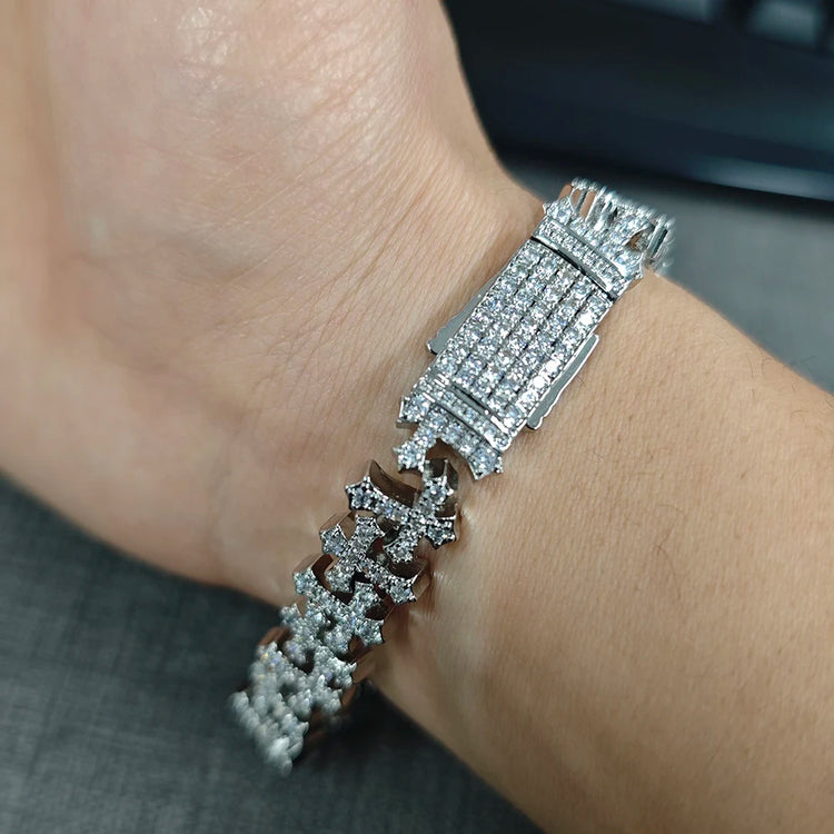 Iced Cross Chains and Bracelets