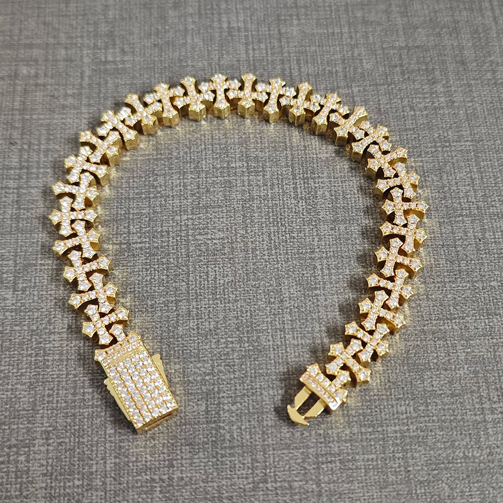 Iced Cross Chains and Bracelets