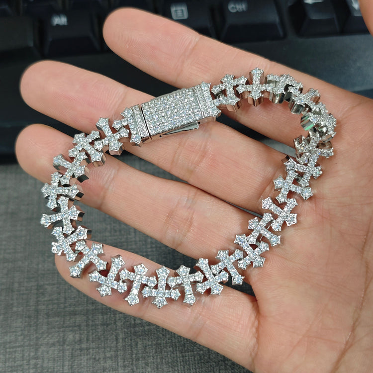 Iced Cross Chains and Bracelets