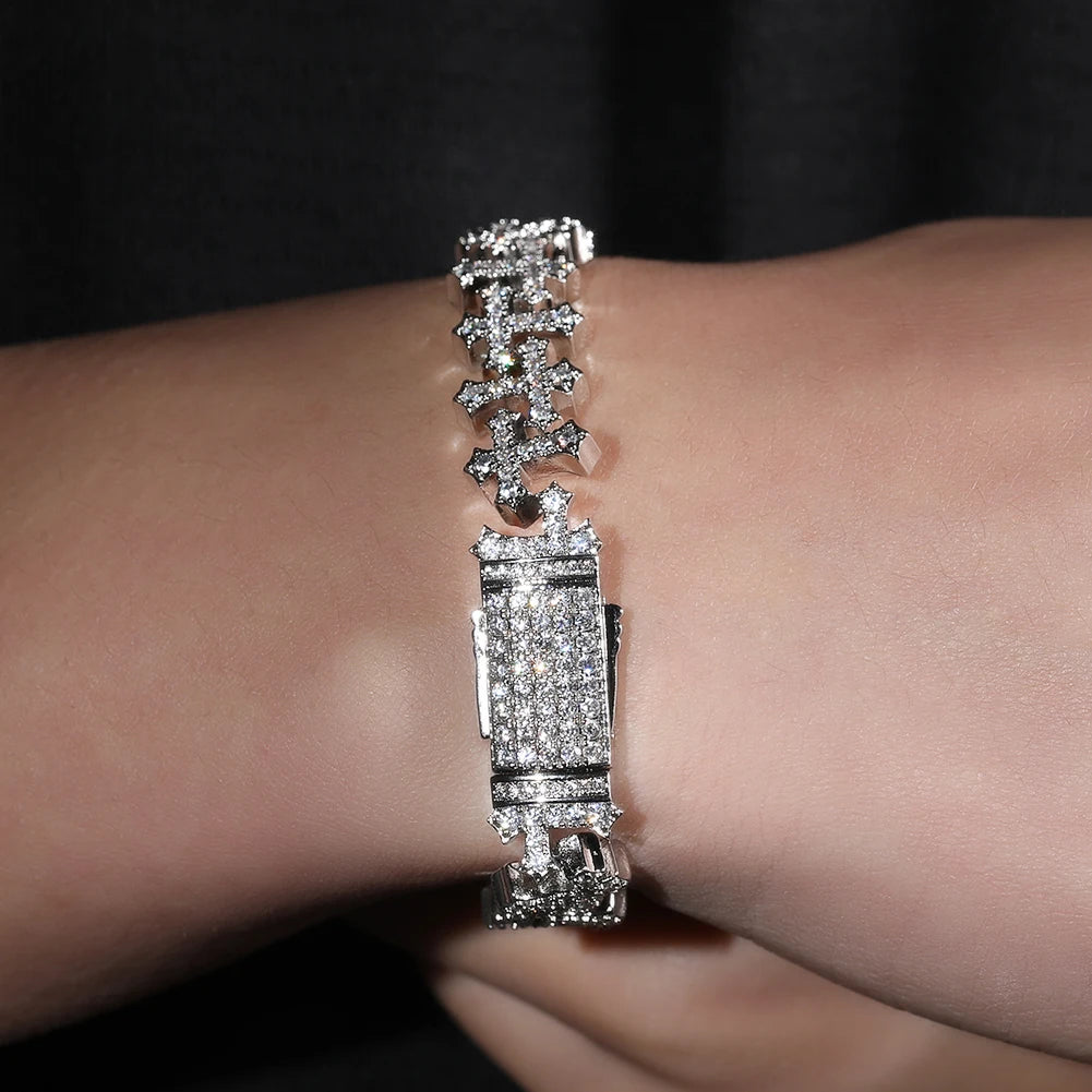 Iced Cross Chains and Bracelets